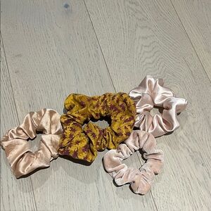 Set of Satin and Patterned Scrunchies